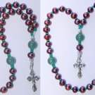 BEADED CHOTKI KOMBOSKINI IN PEARL, JADE & STERLING SILVER