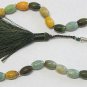 PRAYER BEADS TESBIH BARREL MULTICOLOR JADE & STERLING SILVER  - SPECIAL OFFER -