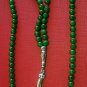 Islamic Prayer Beads Tesbih Gebetskette 99 Green Jade Beads & Sterling Silver