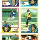 1983 Topps Baseball Uncut Sheet GENE GARBER BOB BOONE *