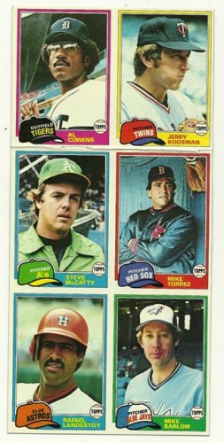 1981 Topps Baseball Uncut Sheet MIKE TORREZ JERRY KOOSMAN *