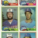 1981 Topps Baseball Uncut Sheet MIKE CALDWELL RAY BURRIS *