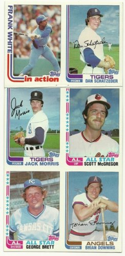 1982 Topps Baseball Uncut Sheet  GEORGE BRETT JACK MORRIS *