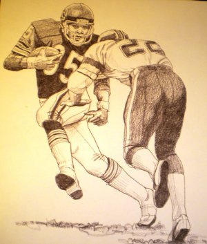 Roland Harper Chicago Bears Shell Oil Drawing NFL 1981