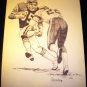 Roland Harper Chicago Bears Shell Oil Drawing NFL 1981