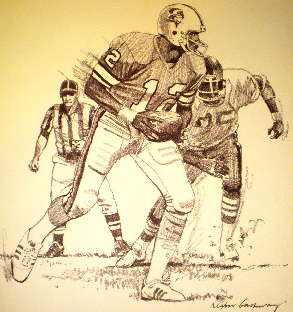 Doug Williams Tampa Bay Buccaneers Shell Oil Drawing NFL 1981