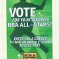 2004 NBA All Star Game Ballot Basketball Card National Basketball Association