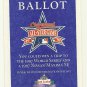 1997 MLB All Star Game Ballot Baseball Card Major League Baseball