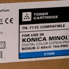 NEW Compatible Konica Minolta TN711C FACTORY SEALED for C654, C654e, C754 C754e