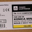 NEW Compatible Konica Minolta TN711Y FACTORY SEALED for C654, C654e, C754 C754e