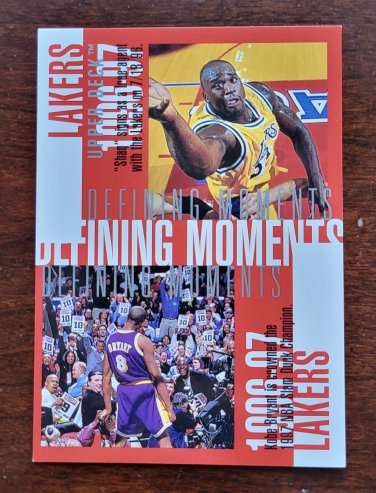 1997-98 Upper Deck LAKERS Kobe Bryant Shaquille O'Neal #D5 Defining Moments JUMBO