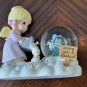 Precious Moments 1999 Girl Angel 0n Rainbow Water Ball Globe 669849 NIB *
