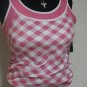 1X CUTE PINK AND WHITE TANK TOP