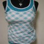 1X CUTE BLUE AND WHITE TANK TOP