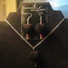 Velvet Heart Necklace & Earrings