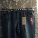 22W Cute Belted Jeans