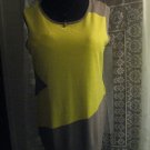 2x or 3x Cute Yellow & Gray Sweater Top