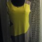 2x or 3x Cute Yellow & Gray Sweater Top