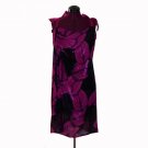 Women's Handmade Purple and Black Dress - Hurricane Leaves