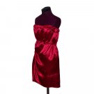 Women's Handmade Silk Satin Dress - Blushing River Red