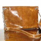 Rusty Brown Patent Leather clutch handbag