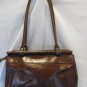 Argentina Brown leather croco embossed Handbag
