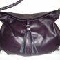 Purple Hobo Leather Handbag with metalic details