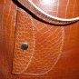 SofiSmart- Brown Croco embossed leather Tote
