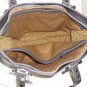 Chiarini- Gray  croco embossed leather handbag