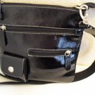 Black Patent Argentine Leather Shoulder Bag