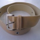 Tan leather belt with eyelets
