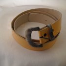 cognac cowhide leather belt