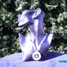 Necklaces Design by Hypnotic Jewelry White and Blue Saturn