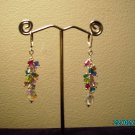 Earrings Design by Hypnotic Jewelry Multi-Color Cluster Sterling Silver and Swarovski Crystal