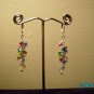 Earrings Design by Hypnotic Jewelry Multi-Color Cluster Sterling Silver and Swarovski Crystal