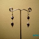 Burgundy Diamond Earrings Design By Hypnotic Jewelry Garnet and Oxidate Sterling Silver