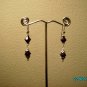 Burgundy Diamond Earrings Design By Hypnotic Jewelry Garnet and Oxidate Sterling Silver