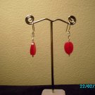 Earrings Design by Hypnotic JewelryTwisted Sterling Silver and Fuchsia Jade"