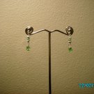 Earrings Design by Hypnotic JewelryLime Grass sterling Silver and Swarovski Crystal
