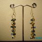 Earrings Design by Hypnotic Jewelry Gold Rain Costume enhanced with Blue Swarovski crystal