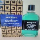 VINTAGE MONSIEUR DE GIVENCHY 3 2/3 oz AFTER SHAVE LOTION FREE SHIPPING