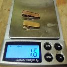 VICTORIAN 14K GOLD +10K GOLD HAIR CLIP OR PAPER CLIP LOT=ESTATE 1.6 DWT