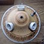 VINTAGE TIN / METAL CEILING LIGHT FIXTURE - ORNATE