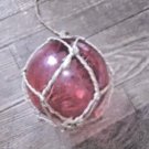 Large RED Hand Blown Glass Fishing Float - 5" Diameter