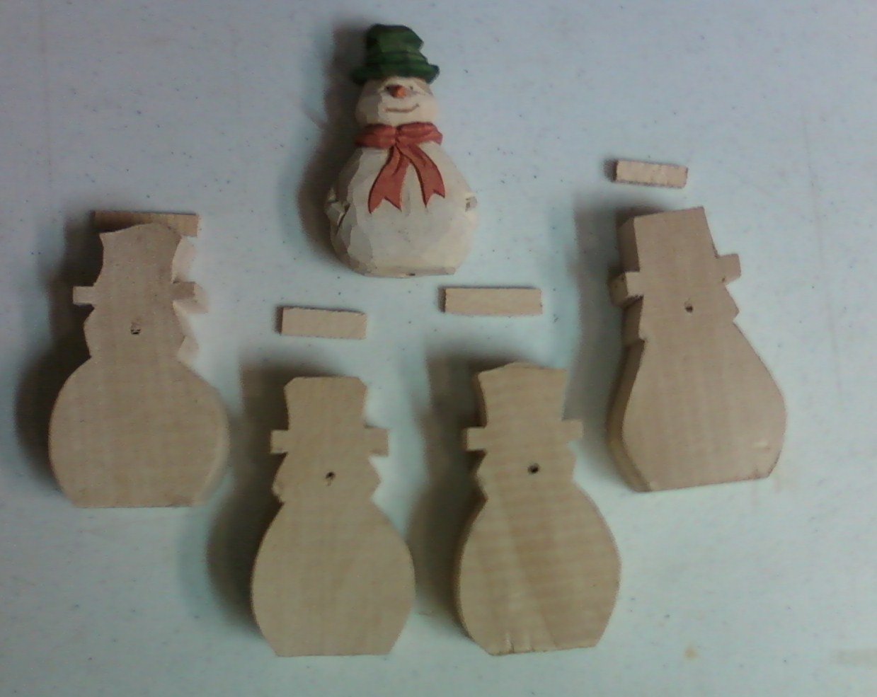 Six (6) Snowman Basswood Blanks