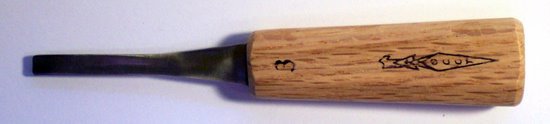 Set of 4 Flower Carving tools -#3 & #5 1/4 inch skews