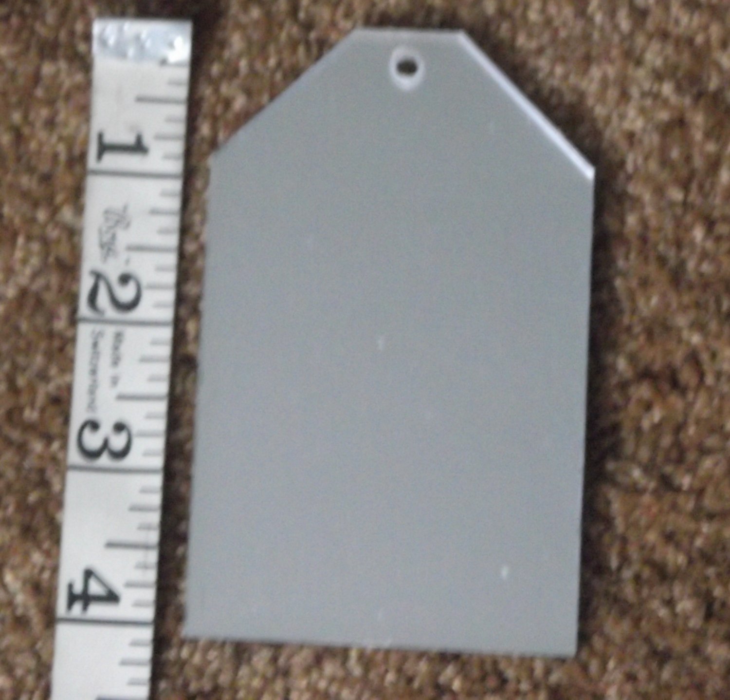 6 pieces Tag shaped Mirror ornaments