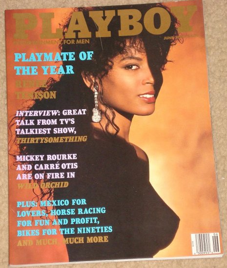 Playboy Magazine - June 1990 Renee Tenison, Mickey Rourke, horse racing ...