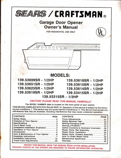 Sears Craftsman Garage Door Opener, How To Change Code On Craftsman Garage Door Opener