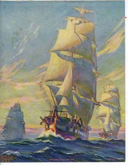 1931 calendar art print M.DE V.LEE 
